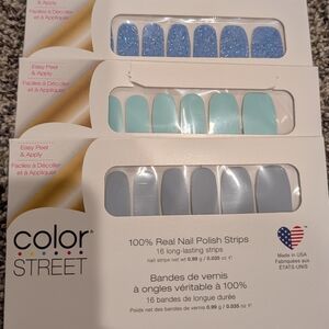 Color Street Blue and Teal Press-On Nails